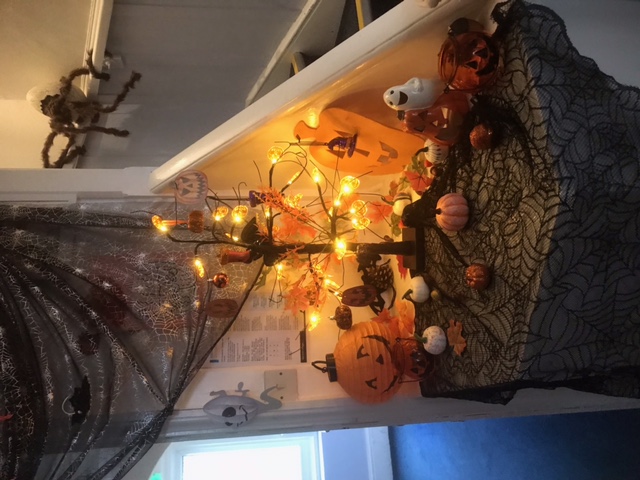 A Halloween display