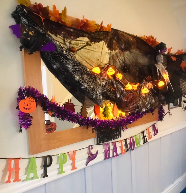 A Halloween display