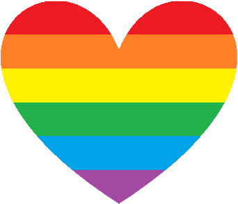 LGBT Rainbow heart logo